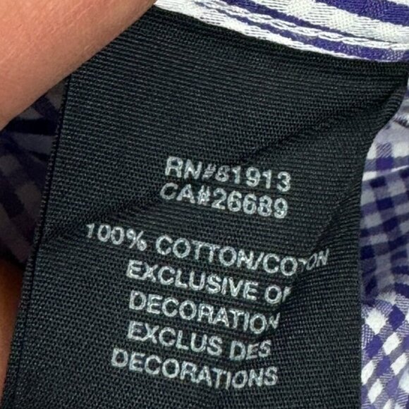 Robert Graham 100% Cotton Checkered Long Sleeve Button Down Shirt Men's SZ Large - Picture 8 of 9